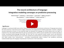 Embedded thumbnail for The neural architecture of language: Integrative modeling converges on predictive processing [video]